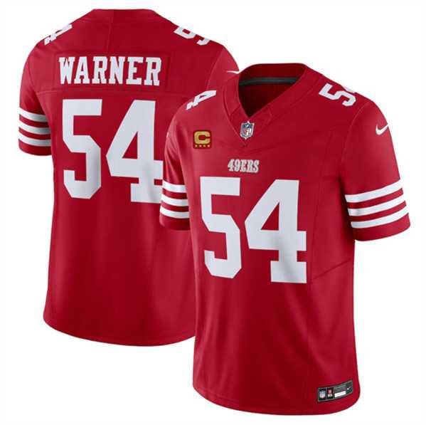 Men & Women & Youth San Francisco 49ers #54 Fred Warner Red 2024 F.U.S.E. With 4-Star C Patch Vapor Untouchable Limited Stitched Jersey->san francisco 49ers->NFL Jersey